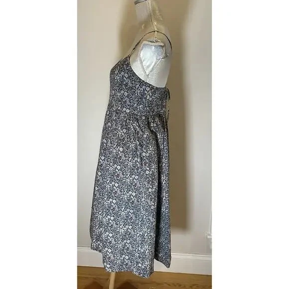 J Crew Dress Liberty Of London Fabric Sundress Navy White Red Floral Sz 4 - Picture 5 of 9